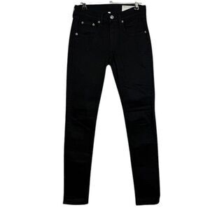 Rag & Bone Skinny Jeans in Coal Black Wash Stretch Size 24